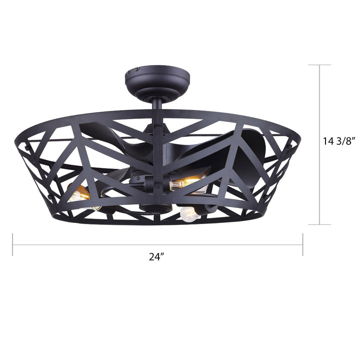 Ventilateur Maud Noir Mat